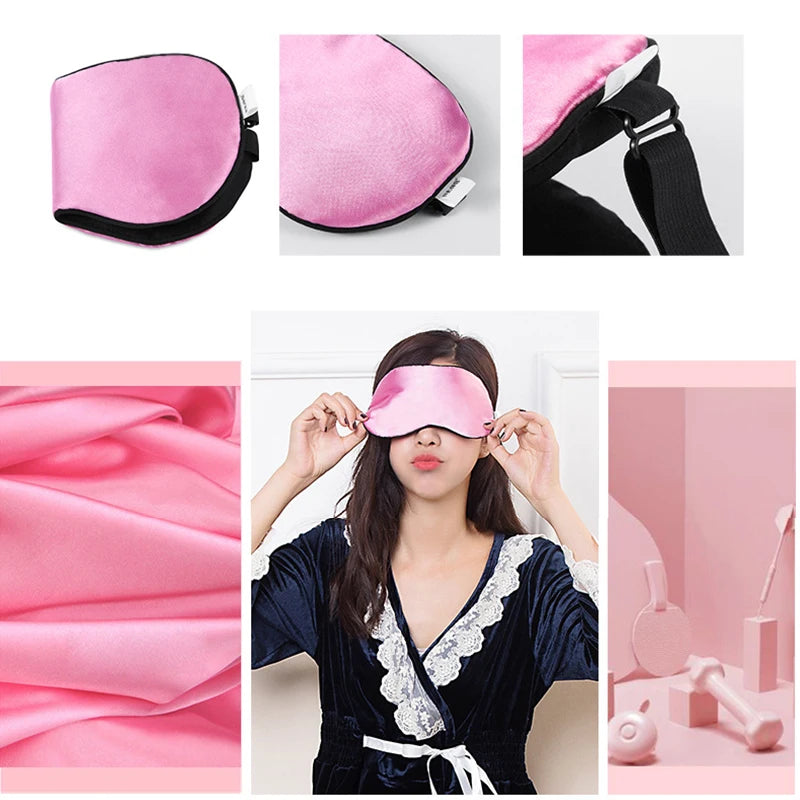 100% Natural Mulberry Silk Sleep Mask Soft and Comfortable Eye Patches Soft Blindfold Smooth Eye Mask Eyeshade Eye Cover Patch