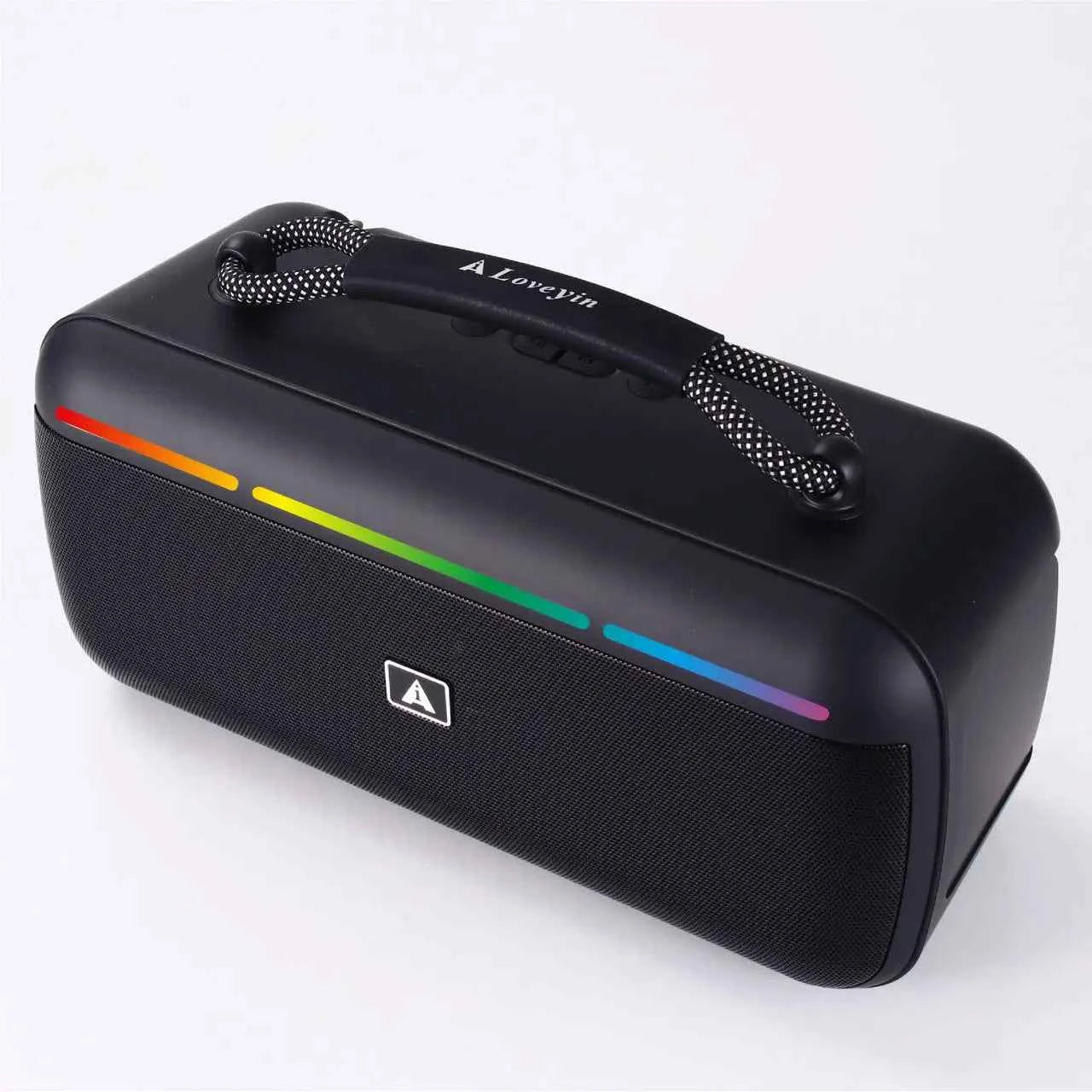 20W Boombox Portable Outdoor Speakers Wireless Music Player Subwoofer Home Gift Boss Speaker With FM Radio Blue-tooth OEM Solar Black My Store