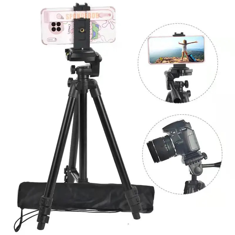 Portable Phone Tripod & Selfie Stick Tripod&light Stand, All in One Tripod for All Phones Cameras RING LIGHT Tripods Tidesmit
