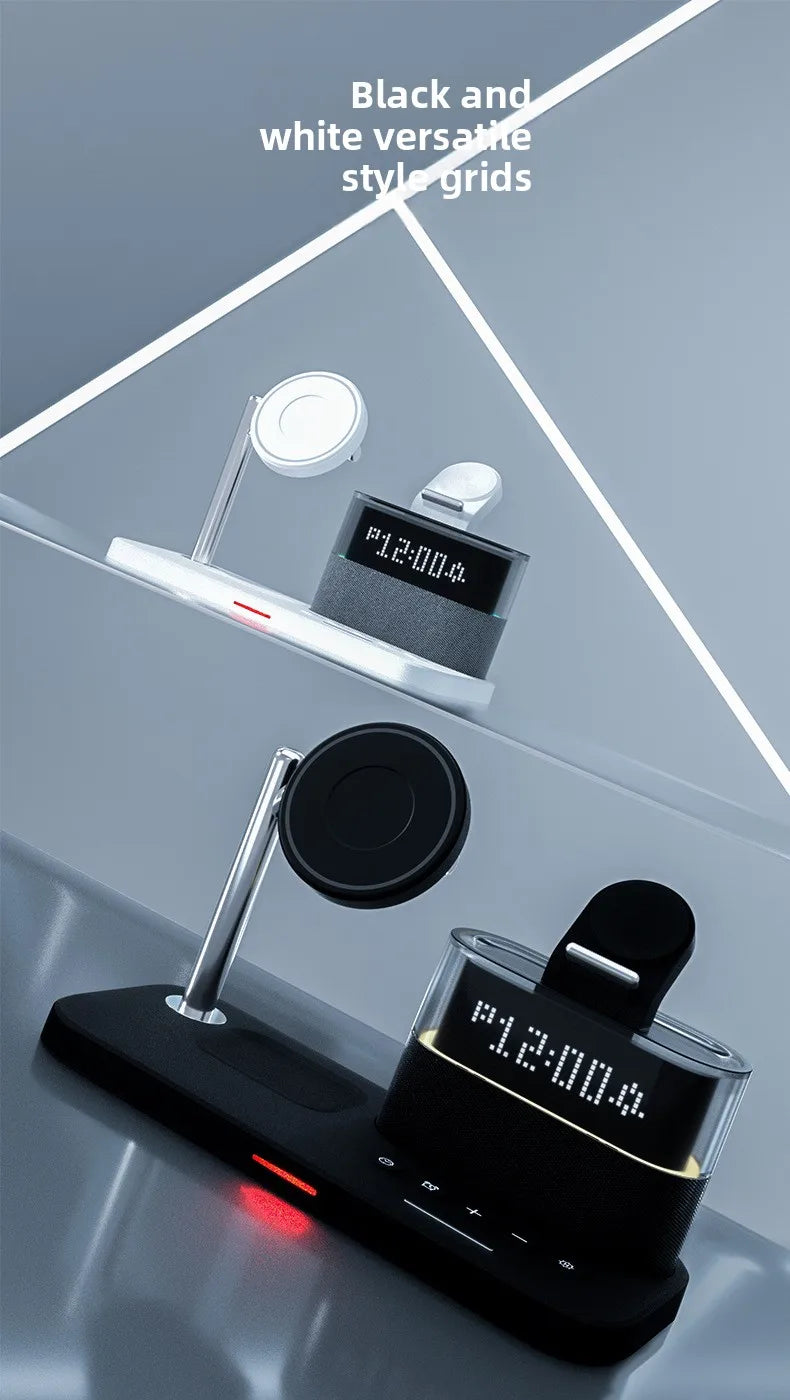 Three-In-One Wireless Charger with Magnetic Feature 15W USB Input for Apple Mobile Phones Headphones Watches Tidesmit