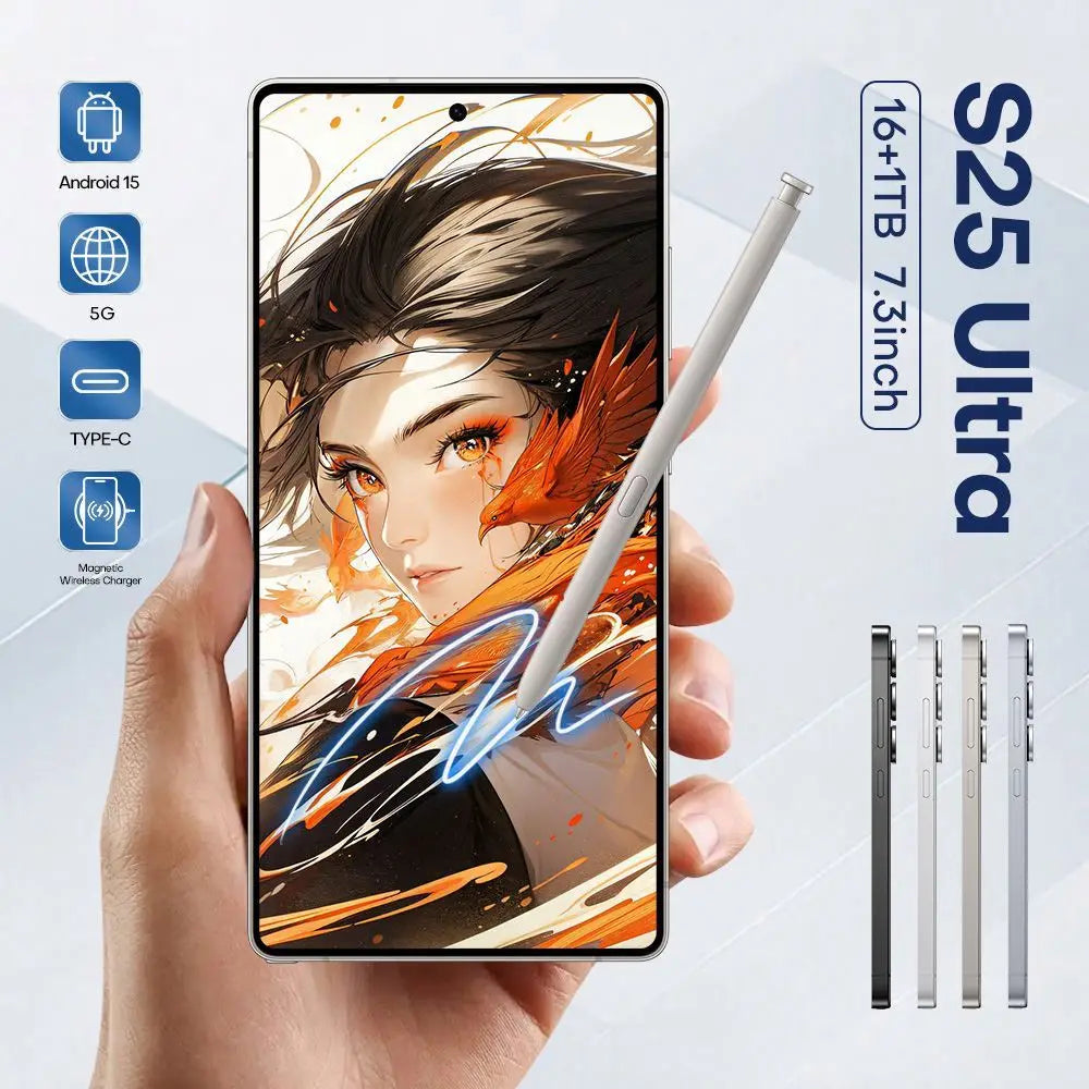 S25 Pro Max 5G Smartphone 16GB RAM 1TB Storage - White Tidesmit