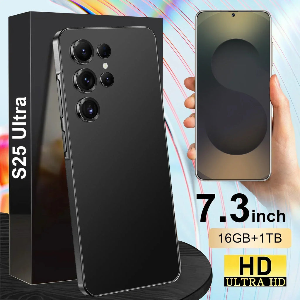 Smart Phone 2025 Cellphone S25 Ultra 7inch Unlocked Dual Card 5G Phones Android 14.0 Mobile Phones Tidesmit