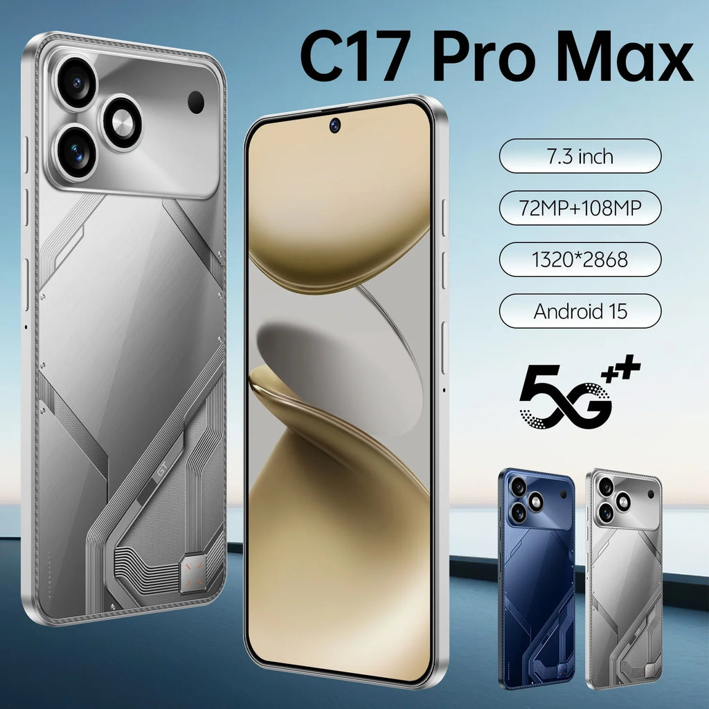 5G Smartphone 7.3-inch AMOLED 16GB RAM 1TB Unlocked Mobile Silver/Gray Silver 16g 1TB Tidesmit