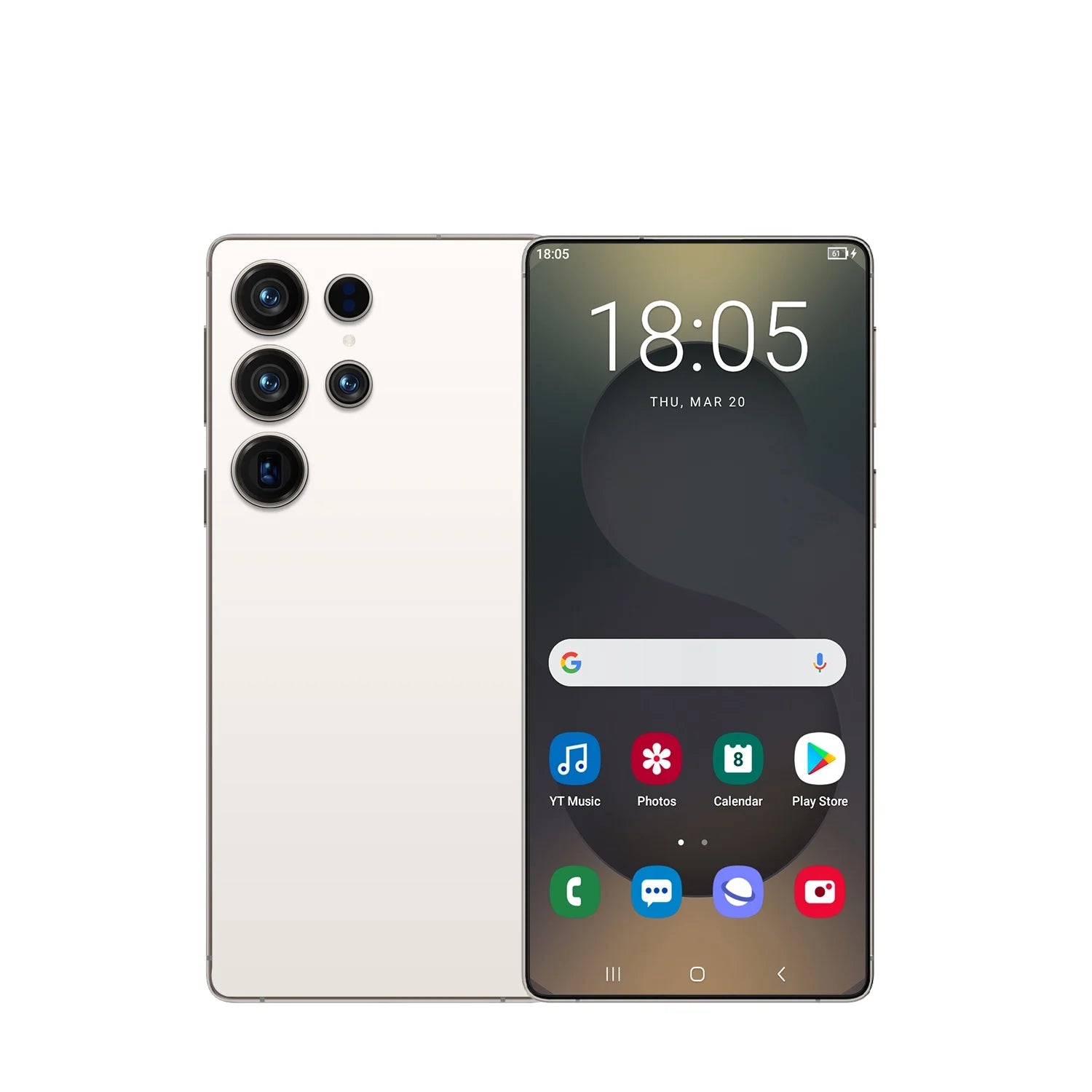 Unlocked 5G Smartphone, 16GB RAM, 1TB Storage, 6.9 Inch AMOLED Display White 16g Tidesmit