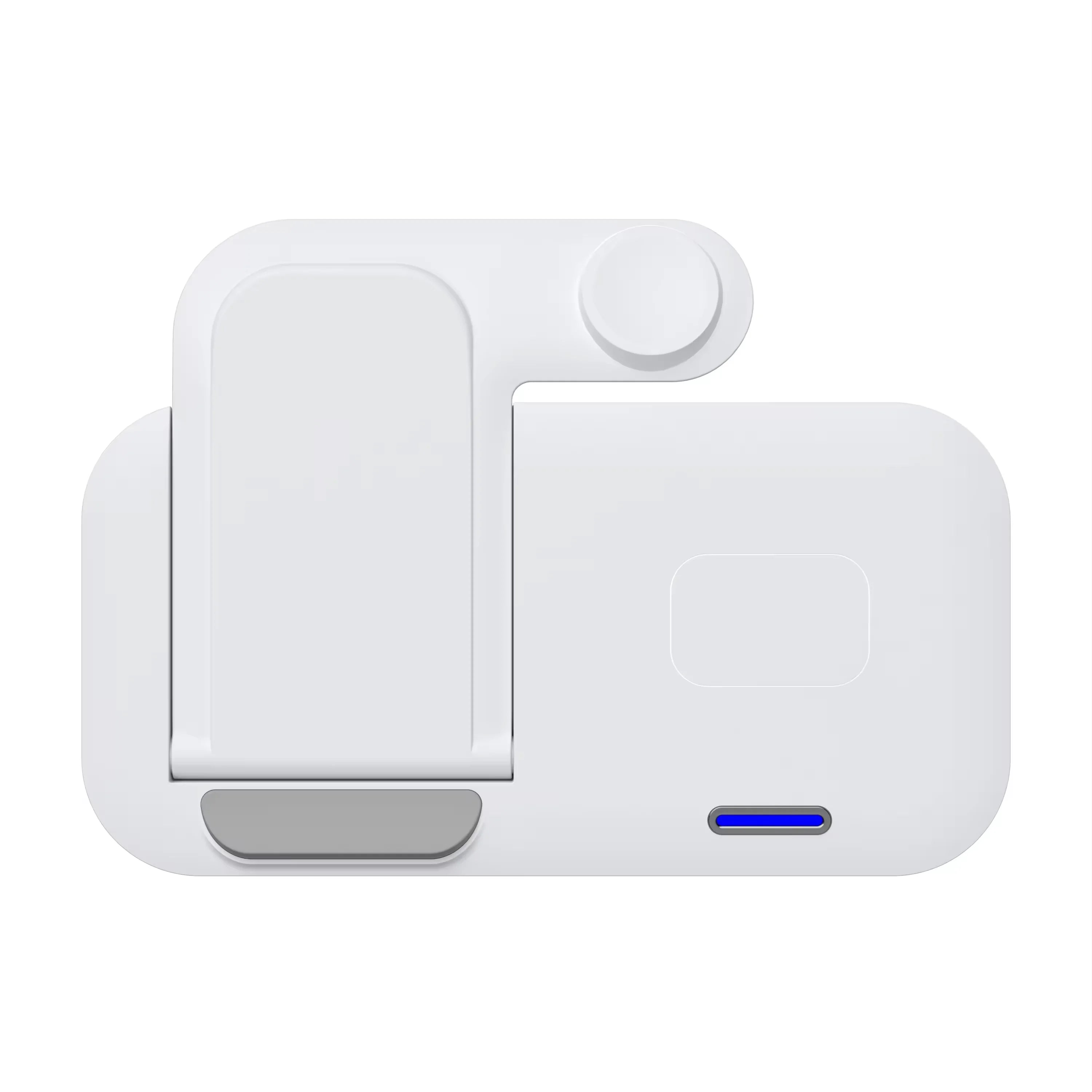 2025 Multifunction Foldable Wireless Charger 15W 3 in 1 Fast Portable Charging Station for Mobile Phone/earphone/watch Tidesmit