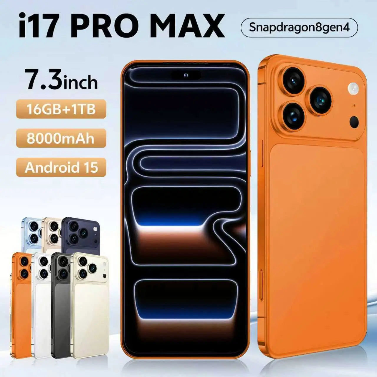 Tidesmit 5G Smartphone, 7.3 Inch AMOLED, 16GB RAM, 1TB Storage Tidesmit