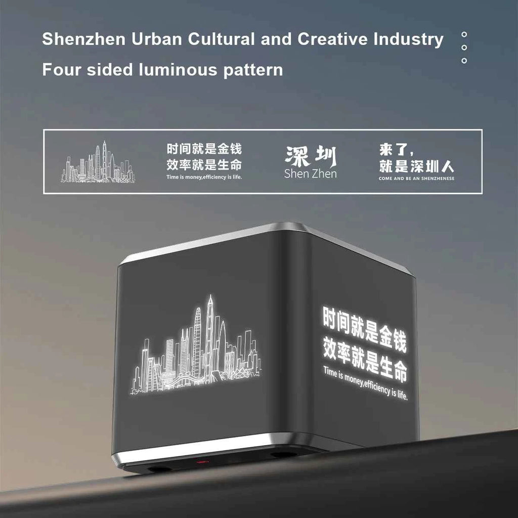 Mini Cultural and Creative BT Speaker Four Custom Sided Luminous Pattern Portable Music Box Audio Player Promotional Gift My Store