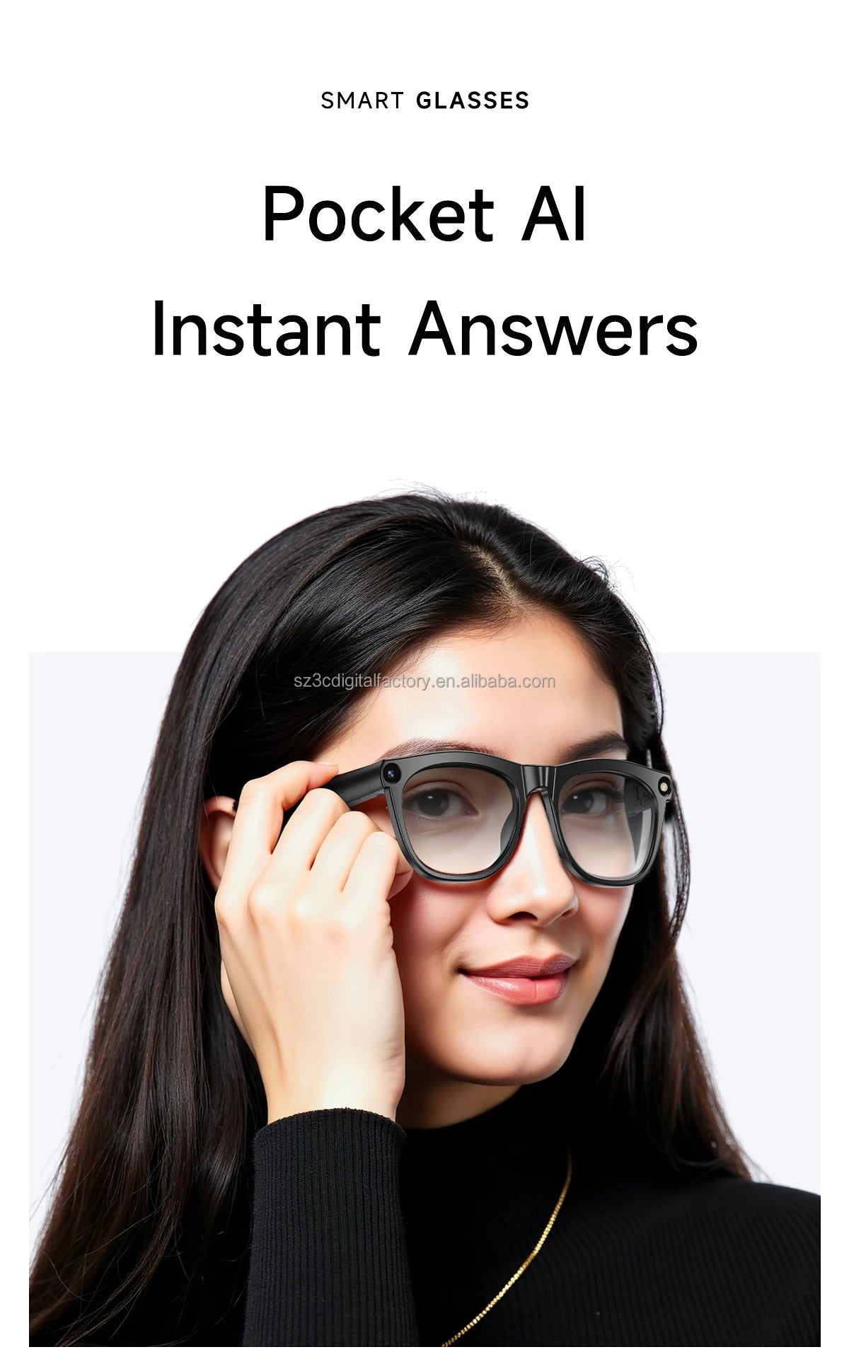 NextGen CY01 Smart Glasses AIPowered Translation 8.0MP Camera Multimedia Player AR Hardware Glasses Tidesmit