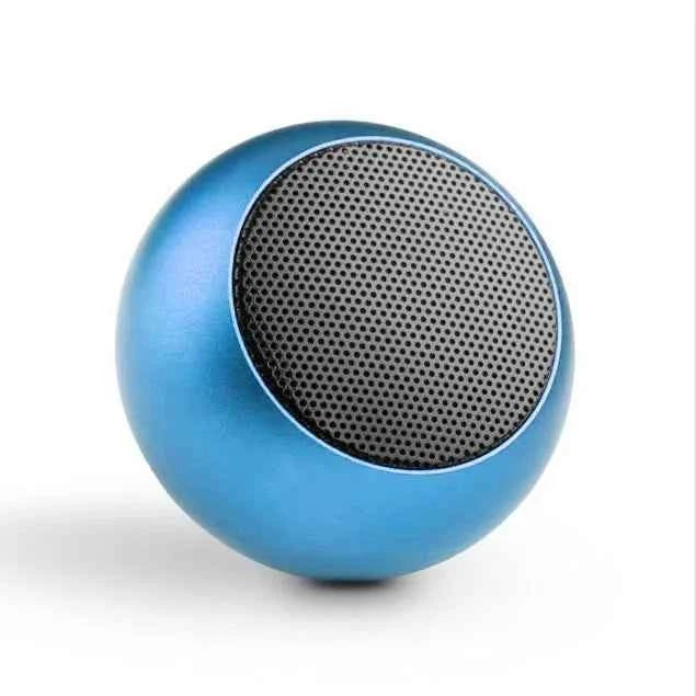 Popular Wireless BT Speaker M3 Super Mini Multi Function Outdoor Sports Portable Round Small Steel Cannon Speakers Light Blue My Store
