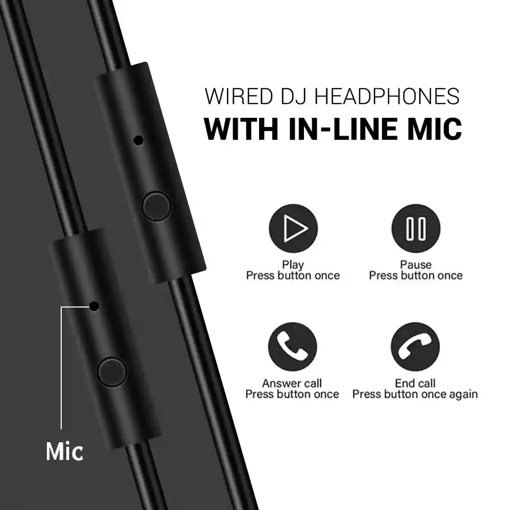Studio Monitor Over-Ear Headphones - Foldable Pro Audio Tidesmit Tidesmit