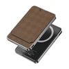 Power bank charger-[Stock]Portable Wireless Magnetic Mobile Power Bank 5000 Mah Ultra Slim Phone 5000Mah Charger Power Bank With Stand and Card Bag 10000mAh Brown with gift box Tidesmit