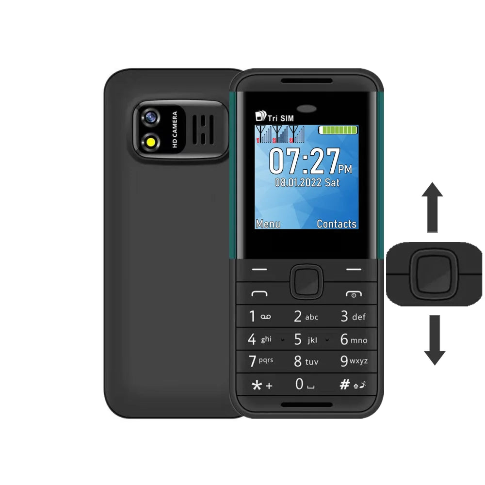 SERVO BM5310 Mini 3 SIM Standby Feature Mobile Phone Speed Dial Magic Voice Blacklist MP4 Player FM Radio Small Backup Cellphone