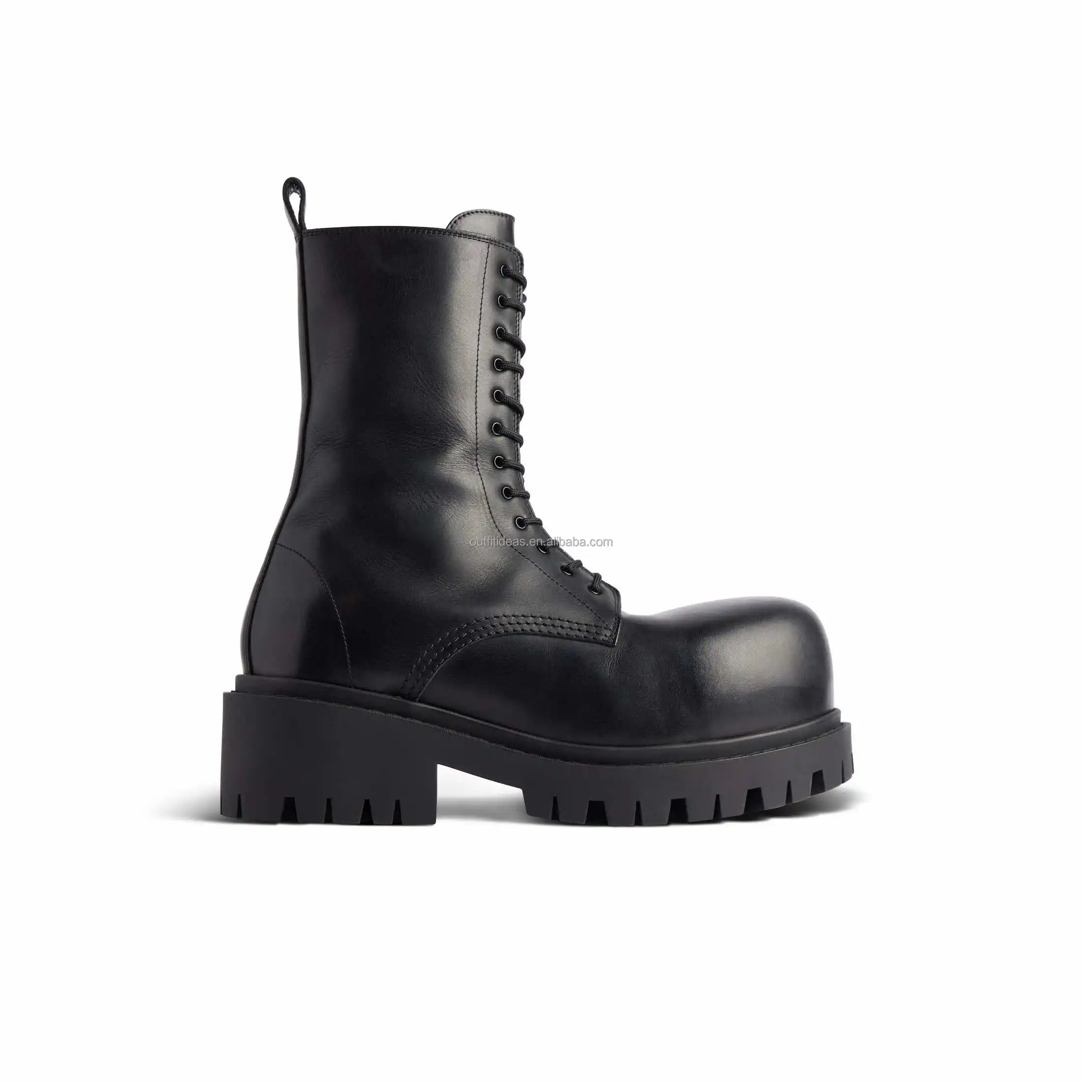 Exaggerated Sole 80mm Platform Height Extra Round Toe Worn-out Winter Luxury Leather Unisex Women Men Snow Boots Men Giant Boot