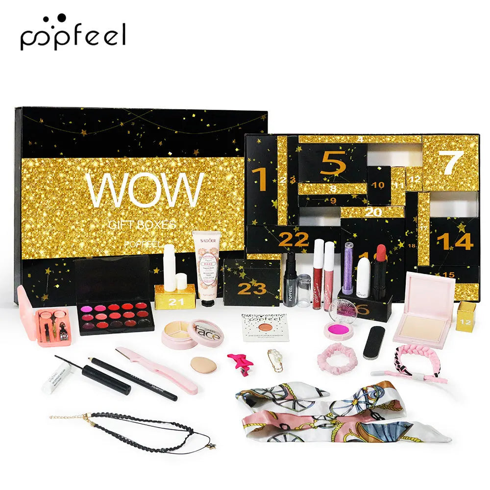 Christmas Countdown Gift Box All Saints' Day Makeup Sets for Holiday Gift POPFEEL ALL in ONE Professional Makeup Kit for Girl ALIBABA Tidesmit
