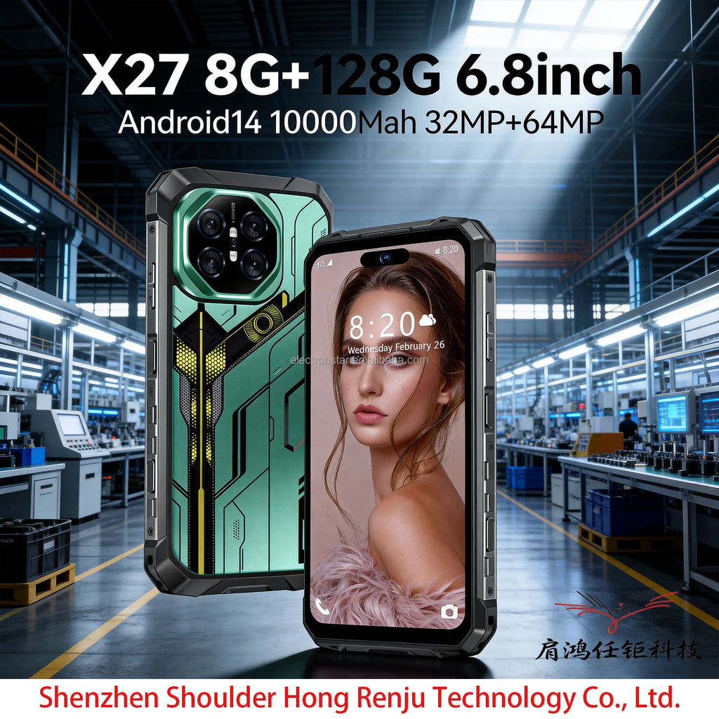 Tidesmit X27 Ultra 5G Android 14 Smartphone with 8GB RAM 128GB storage and 6.8 inch screen 10000mAh battery