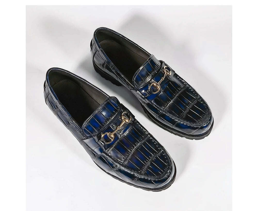 Trendy Custom Color Luxury Shoes Loafers Men Crocodile Leather Slip-on Casual Loafers Handmade Alligator Skin Men's Dress Shoes