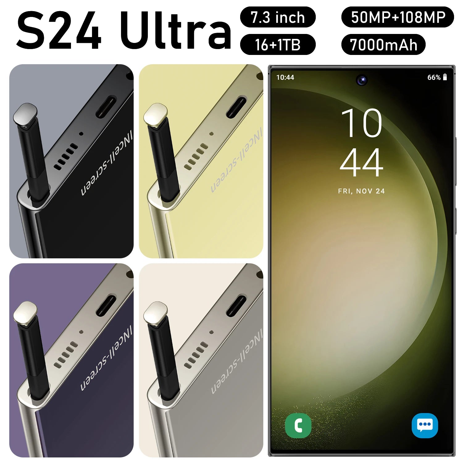 Samsung Galaxy S24 Ultra 5G Smartphone, 1TB, 16GB RAM, Unlocked Tidesmit