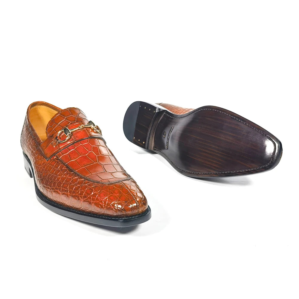 New Design Goodyear crocodile Leather Italian Men Shoes High Quality Loafers Customized Alligator Party Dress Casual Men Shoes