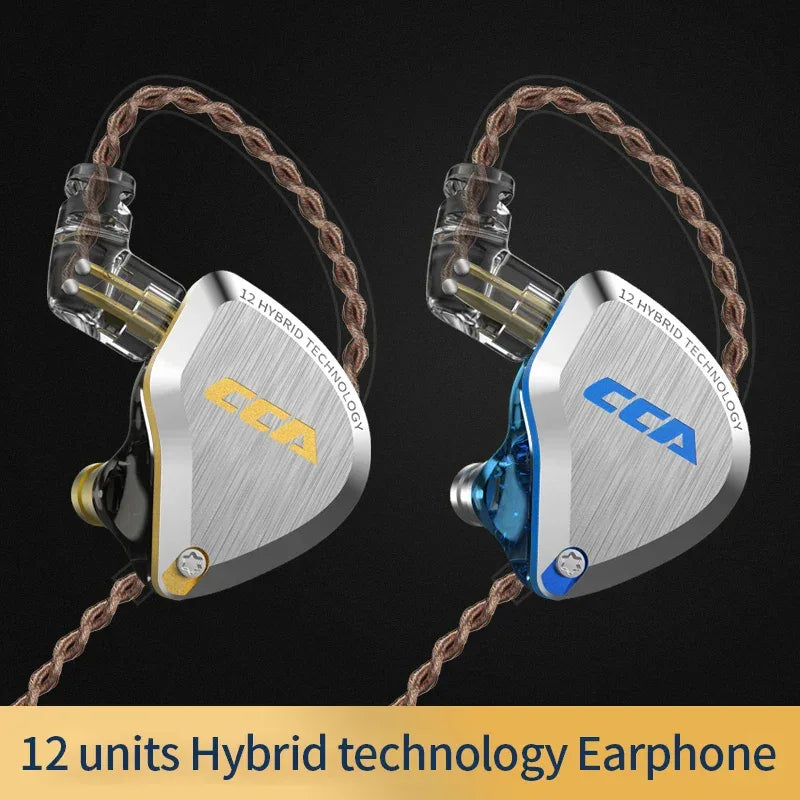 CCA C12 In-Ear Monitor Headphones - 12-Driver Hybrid HiFi by Tidesmit Tidesmit