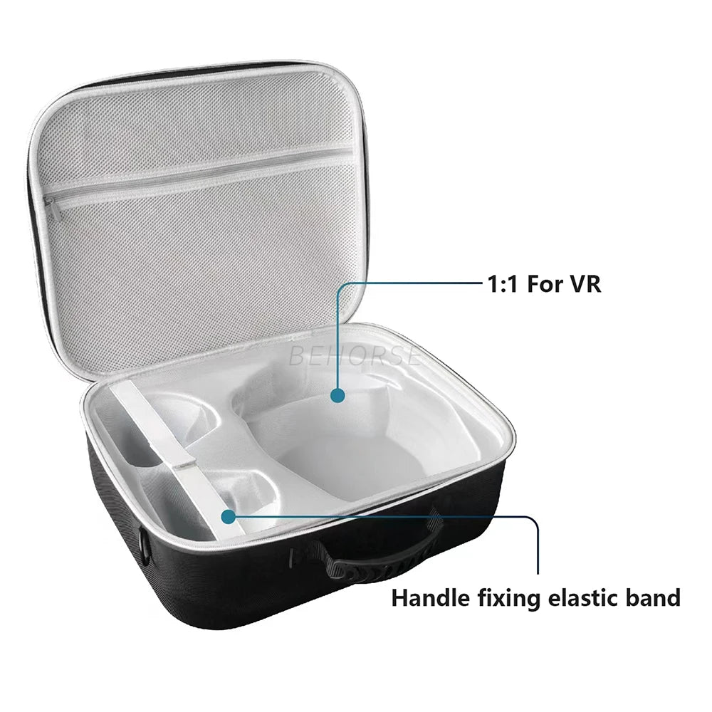Portable EVA Hard Travel Bag Shockproof Storage Case for Playstation VR 2 and AR Hardware Carrying VR Accessories Tidesmit
