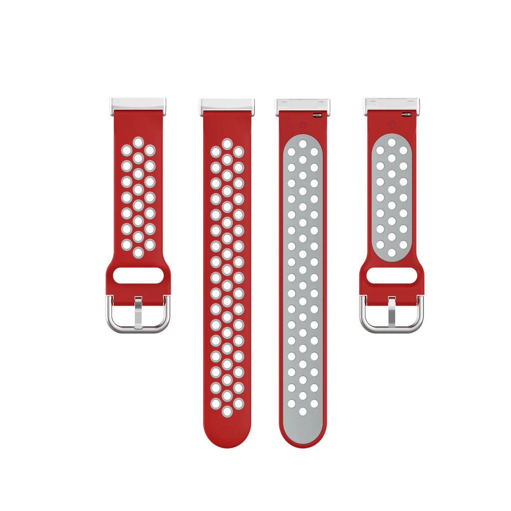 Colorful silicone sport wrist strap for Fitbit Versa 3 and Sense smartwatches in a durable soft flexible design