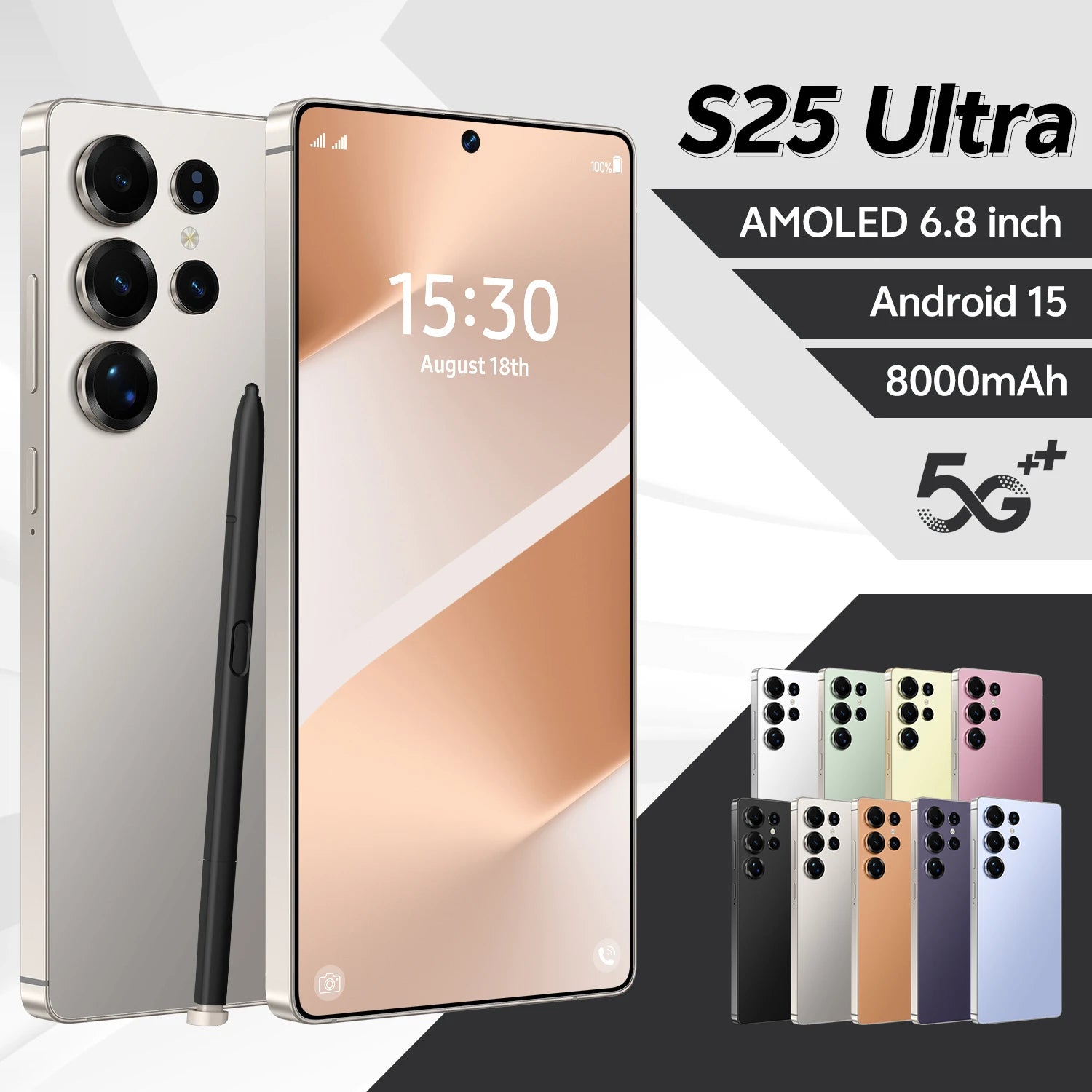 S25 Ultra 5G Smartphone 1TB 16GB RAM 6.8-Inch Unlocked Mobile Gray 16g 1TB Tidesmit