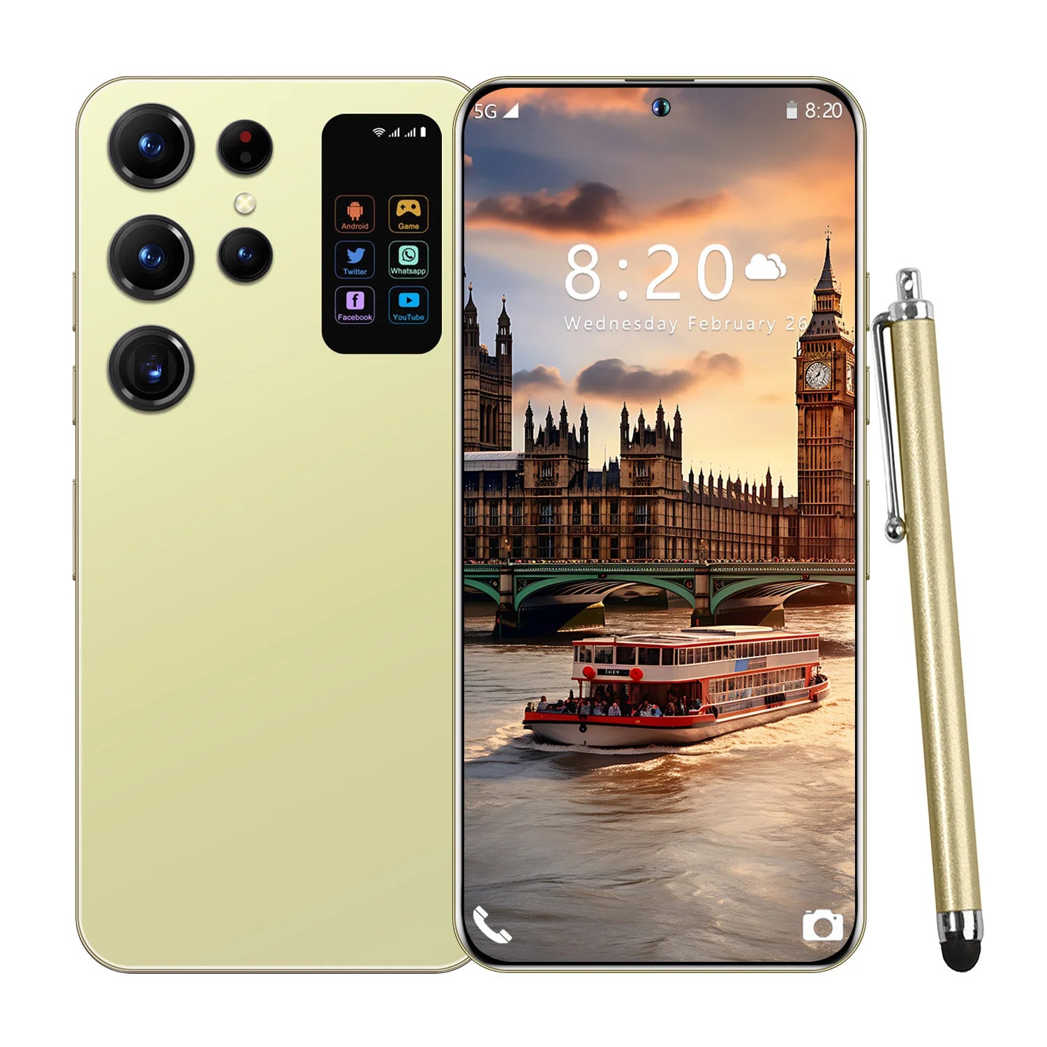 S26 Ultra 5G Smartphone: 7.3-inch OLED, 16GB RAM & 1TB Storage Gold 16g 1TB Tidesmit