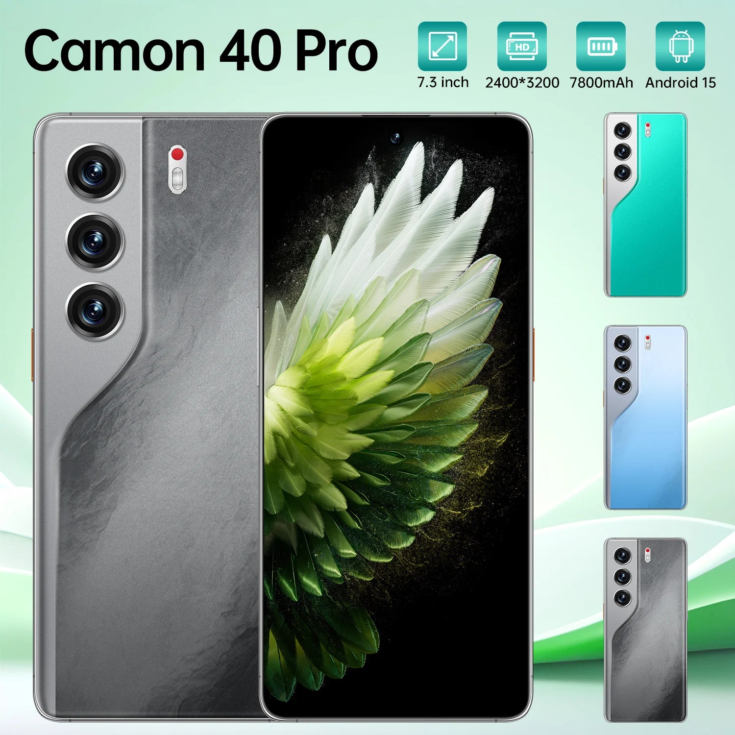 Camon 40 Pro 5G Smartphone, 16GB RAM, 1TB Storage - Blue Tidesmit