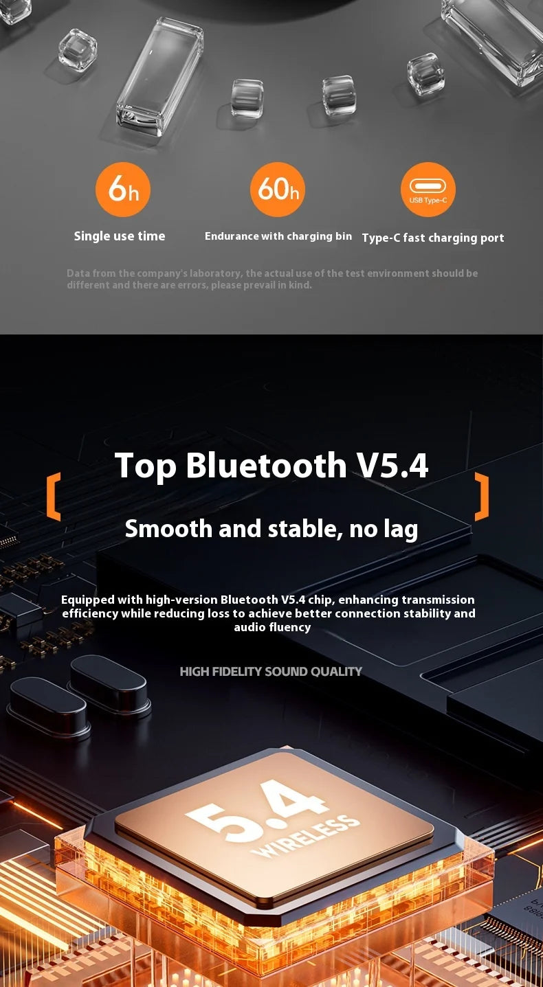 True Wireless Noise Cancelling TWS Earbuds LEDjl Brand's Premium for Bluetooth Earphones & Headphones Tidesmit