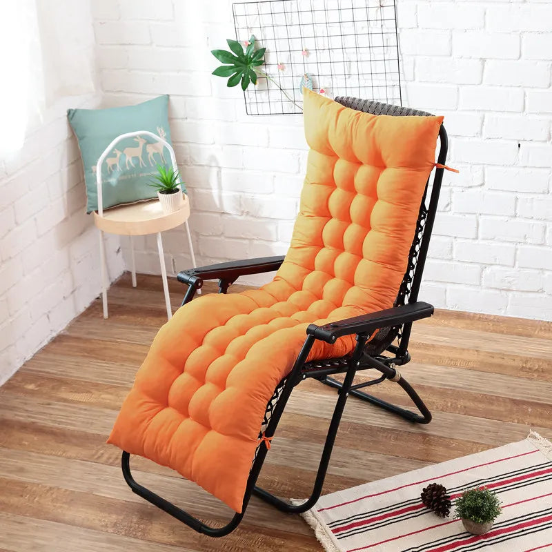 Solid Color Cushion Recliner Chair Cushion Thick Seat Cushion Rattan Chair Sofa Long Cushion Garden Chair Cushion Tatami Mat