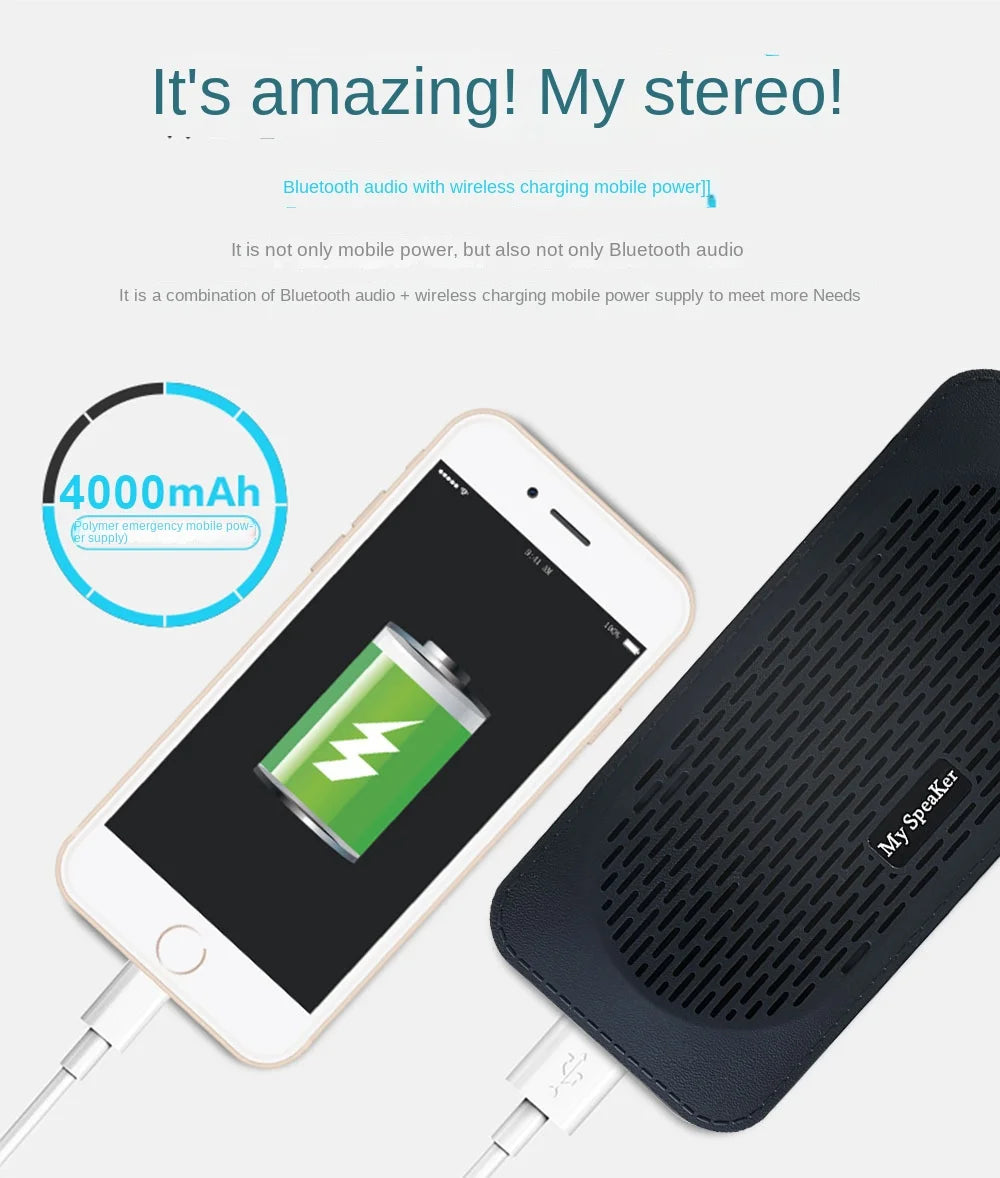 Power bank charger-2025 Creative Mobile Phone Holder with Power Bank and Speaker Tidesmit