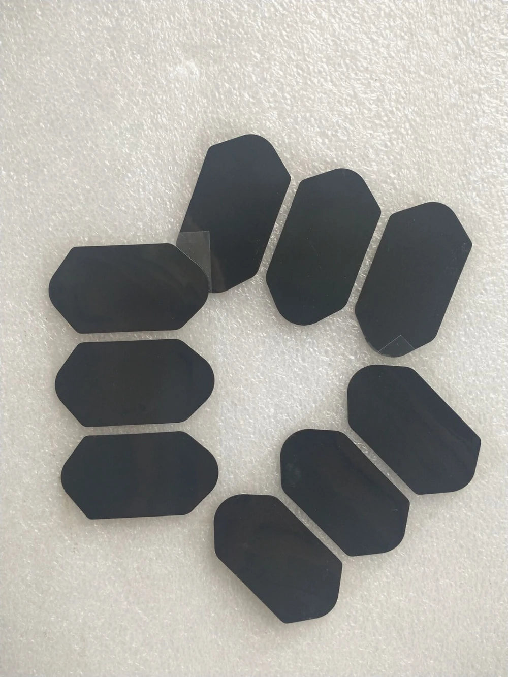 Replacement black film stickers for 3D 4D HIFU cartridge, hexagonal adhesive pads for ultrasound beauty machine.