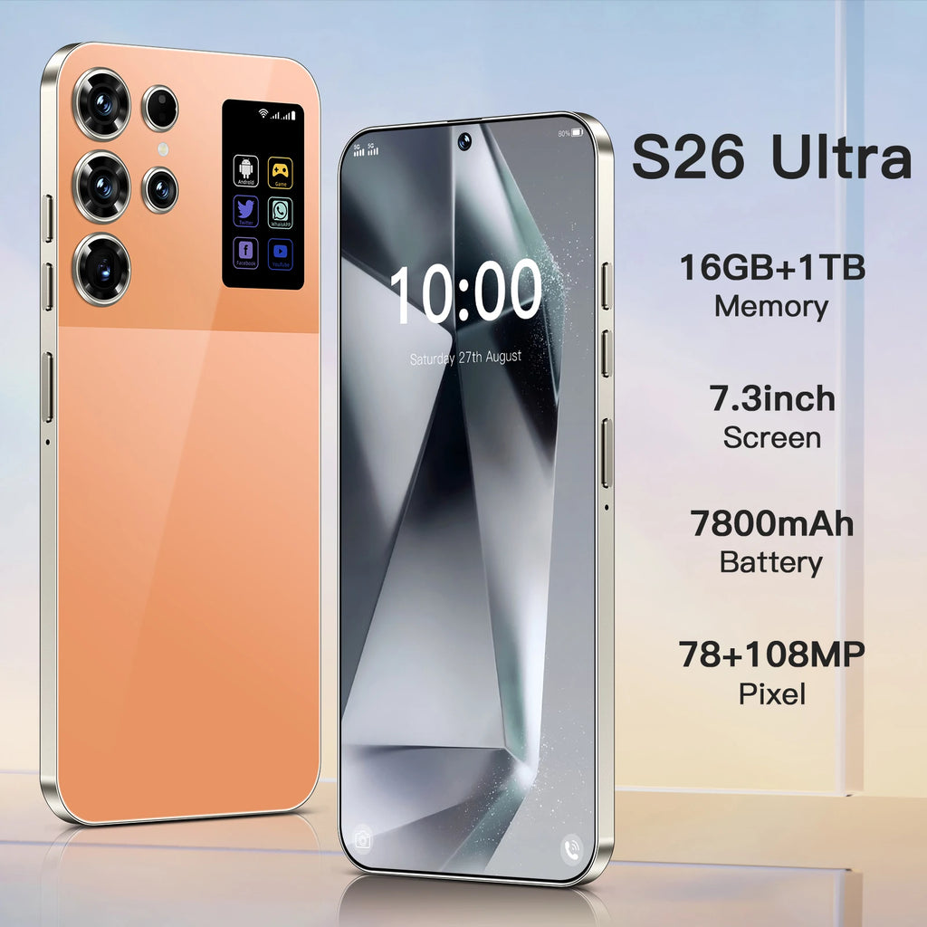S26 Ultra 5G Smartphone, 16GB RAM, 1TB Storage - Black Tidesmit