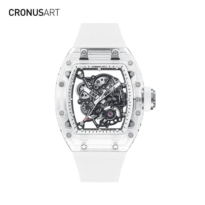CRONUSART Luxury Mechanical Men's Watch, Featuring Sapphire Crystal Glass, Skeletonised Dial Movement with Luminous Hands