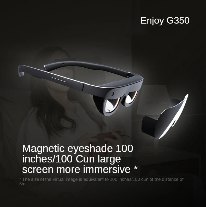 GRAWOOW G350 Smart AR Glasses RTS 3D Movie Augmented Reality Head Display Non-VR AR Glasses for Smart Phone