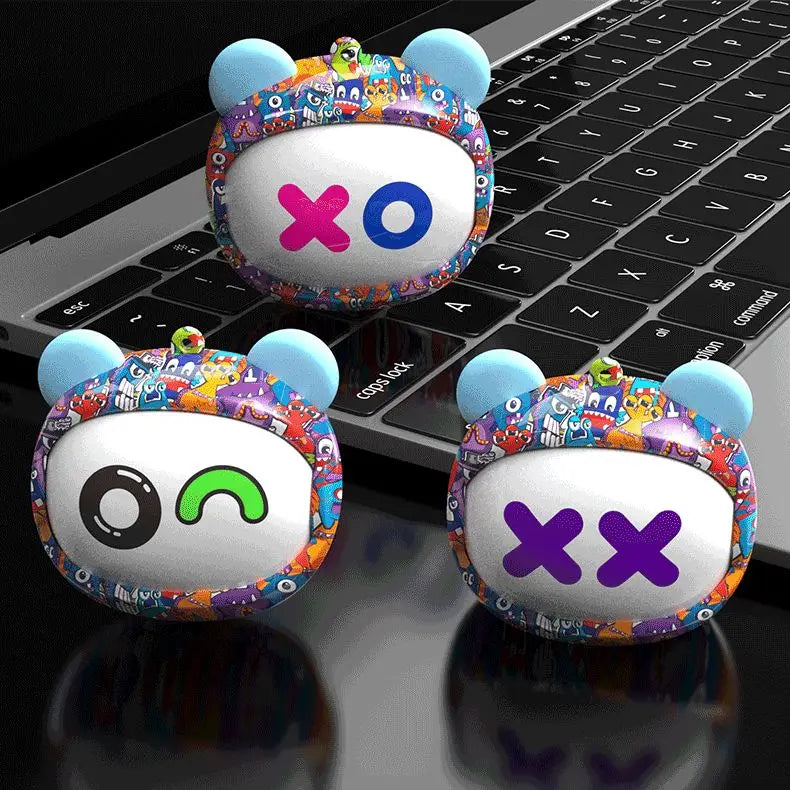 Mini True Wireless Earbuds with Noise Cancelling BT 5.3 HIFI In-Ear Cute Earphones with LED Battery Indicator for Games Sports H Tidesmit