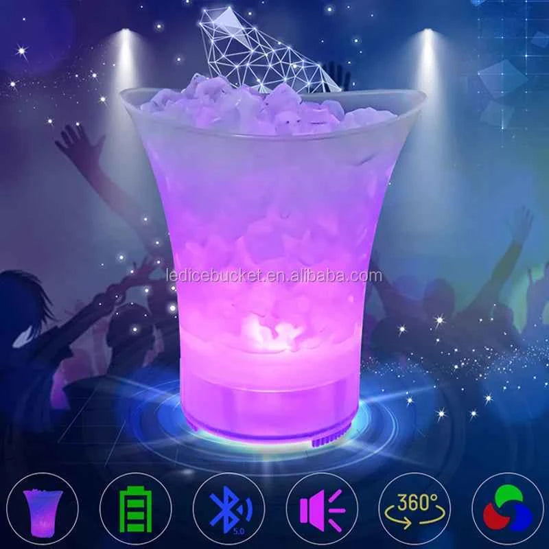 Ice Bucket Wireless 360 Stereo Surround for Beach for Party, Wedding, KTV Portable Speaker with LED Light Show Ice B My Store