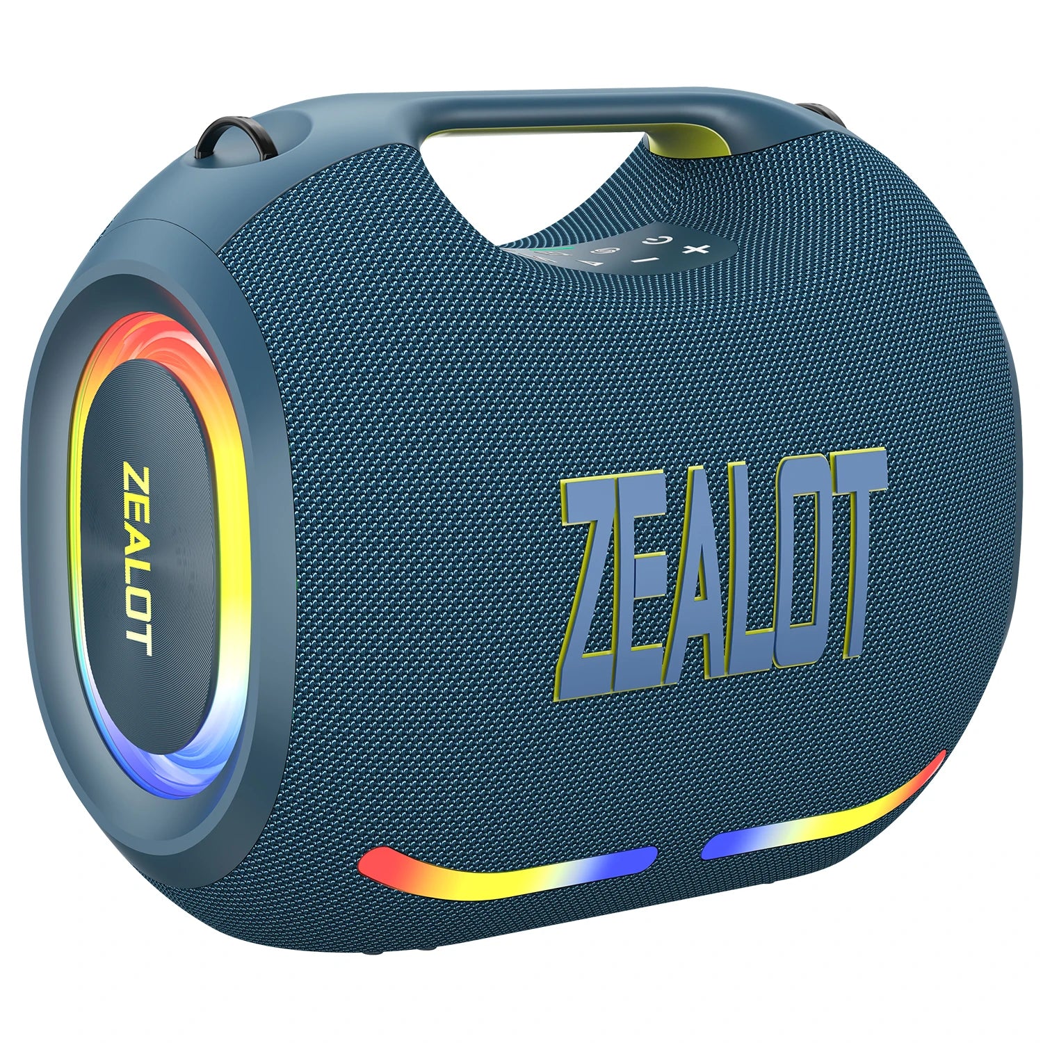 ZEALOT ZE01 120W Wireless Speakers with Subwoofer, IPX6 Waterproof RGB Light, Deep Bass, TWS/TF/AUX/EQ Outdoor for Party Beach Navy plastic 1.65''*2 My Store