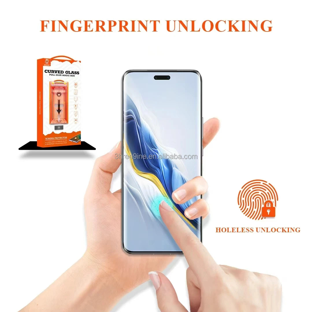 Automatic Alignment 3D Curved 9H Hardness Tempered Glass Screen Protector Dust Proof & Anti-Shock for Samsung S23/S24 Tidesmit