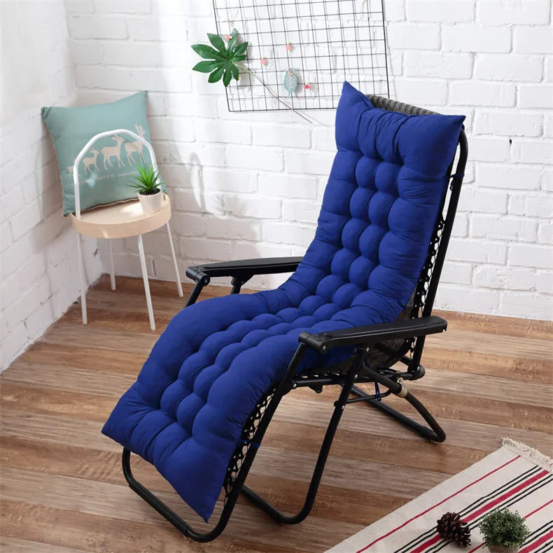 Solid Color Cushion Recliner Chair Cushion Thick Seat Cushion Rattan Chair Sofa Long Cushion Garden Chair Cushion Tatami Mat