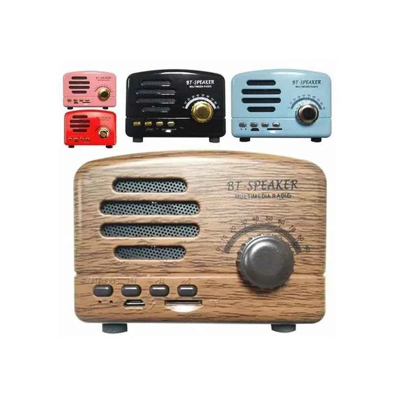 Hot Selling Portable New Retro Walnut Wooden Multimedia Mini Subwoofer Wireless Blue-tooth Music Speaker My Store