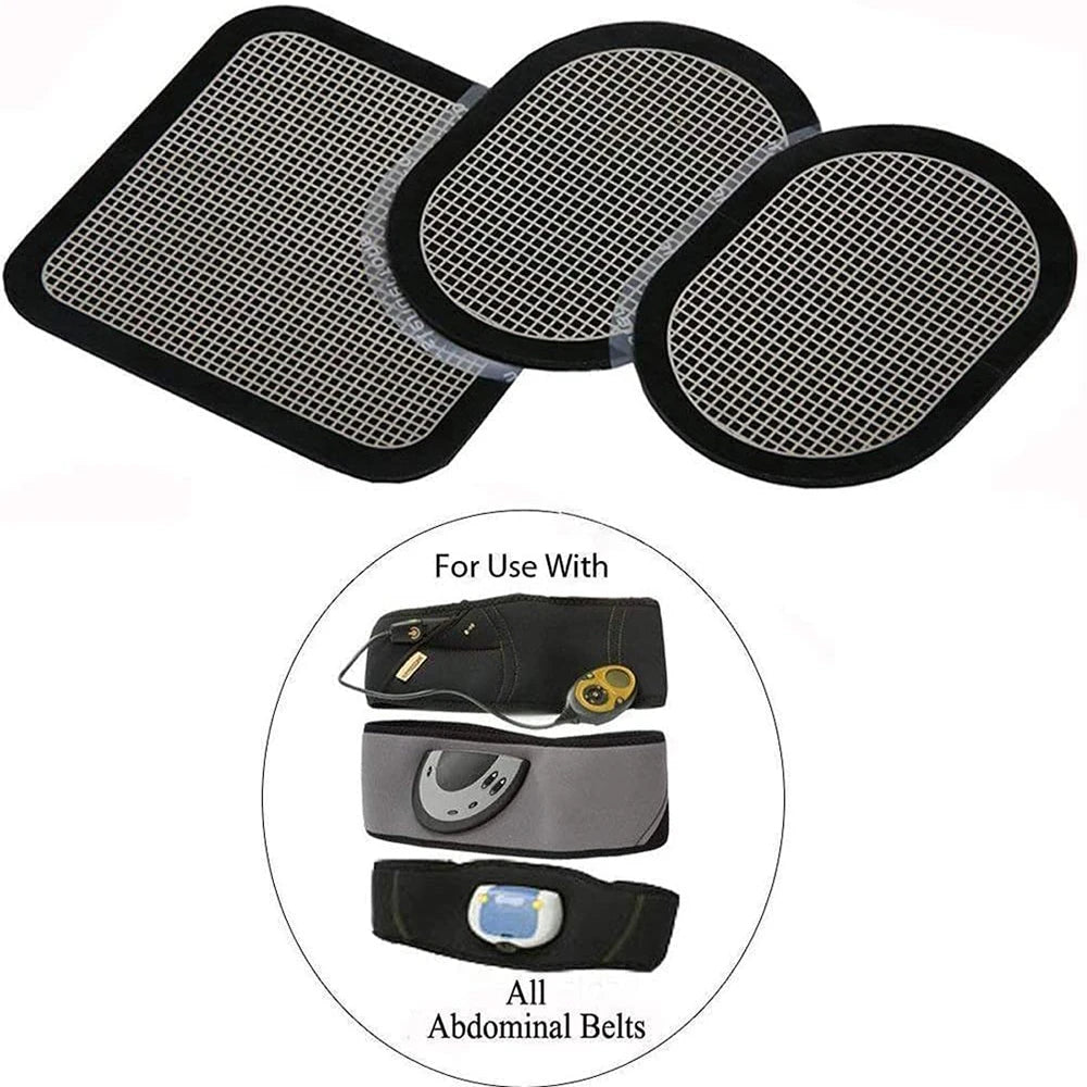 EMS Muscle Stimulator Replacement Gel Pads - Conductive 6-Pair Ab Belt Patch Relaxation Treatment Tidesmit