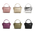 Designer leather Yuanbao handbags for women in six classic colors featuring a top handle and casual crossbody style.