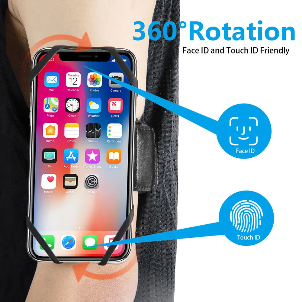 Custom Outdoor Sport Fitness Silicone Armband Flexible Mobile Phone Case for Running Waterproof Mobile Phone Accessory Tidesmit