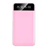 Power bank charger-2023 New Gadget Usb Power Bank Fast Charging 10000 Mah 20000mah Charging Led Display Flashlight Mobile Powerbank 20000mAh Pink Tidesmit