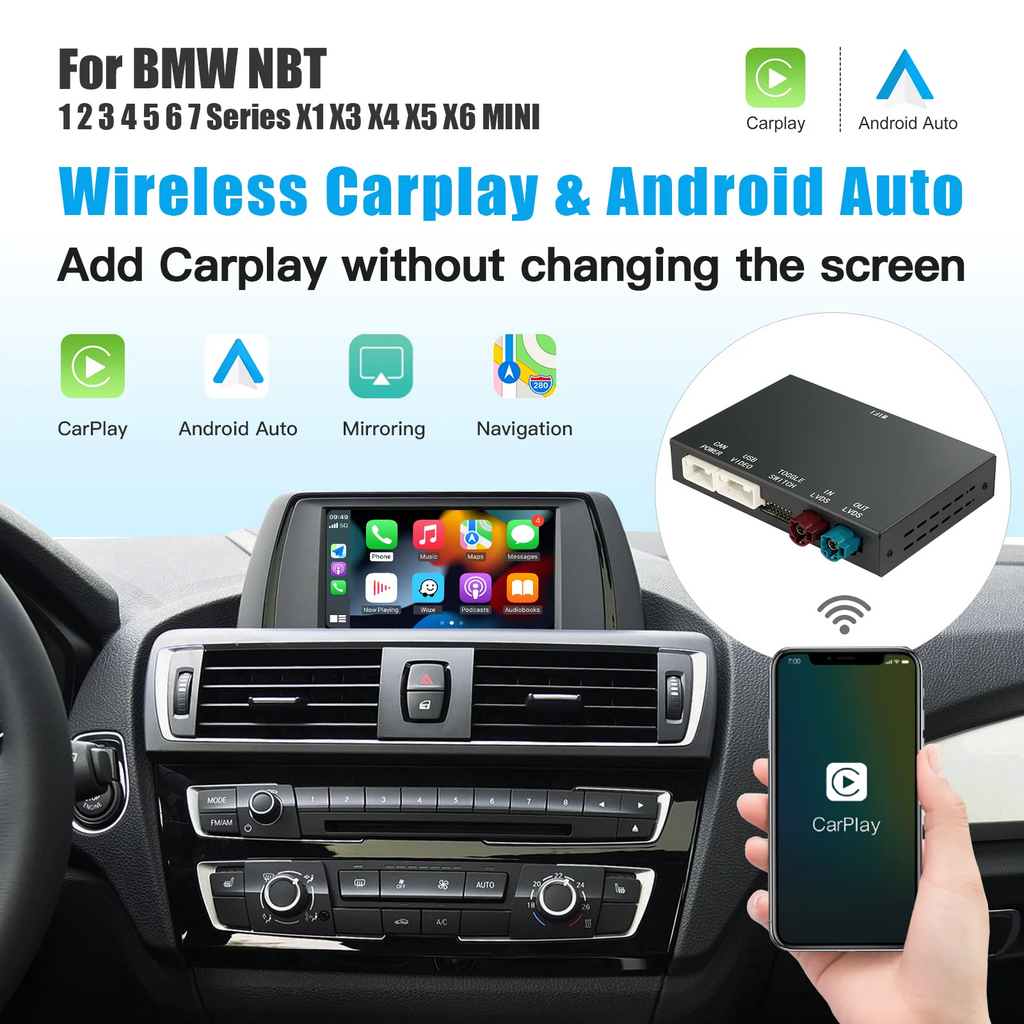 Wireless Apple CarPlay Android Auto Box for BMW NBT CIC System F10 F20 F30 F15 F25 E60 E90 1 3 4 5 6 7 Series X1 X3 X4 X5 X6 My Store