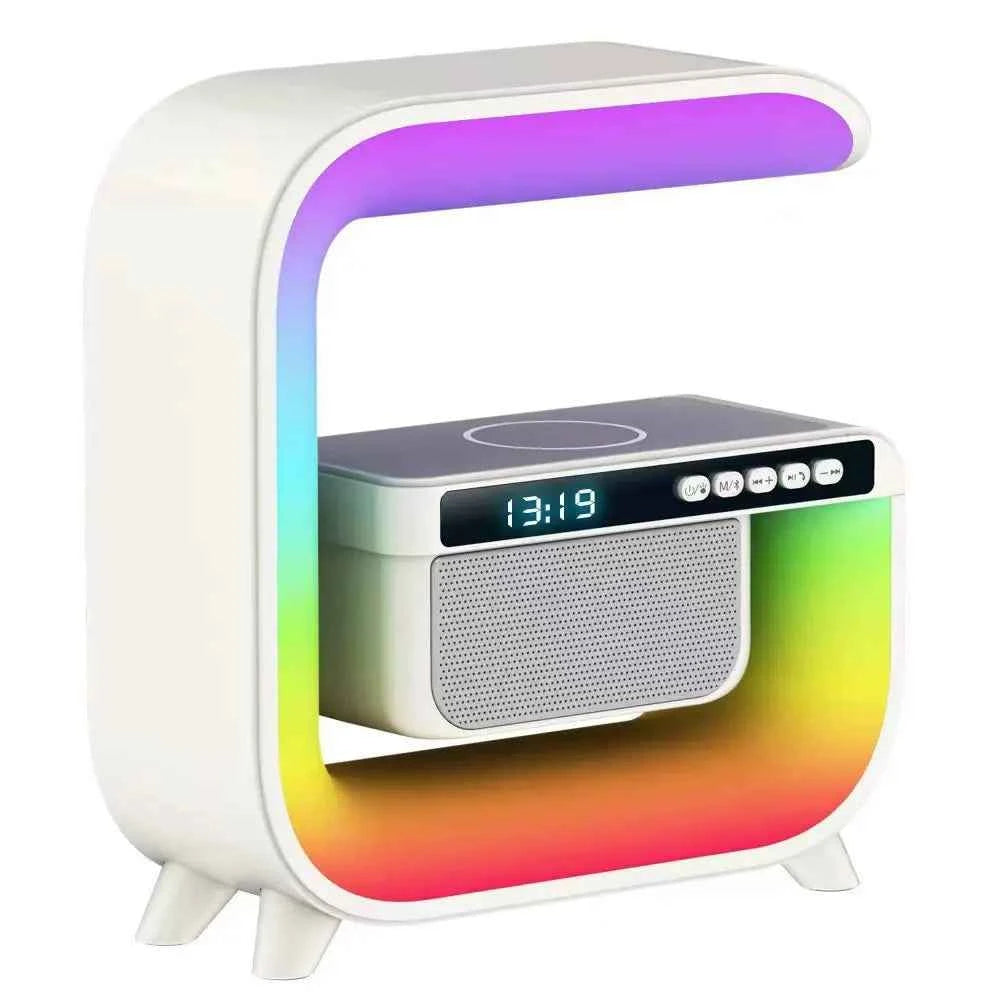 BT G3 Mini Speaker Night Light Multi Functional with Alarm Clock Speaker Led Wireless Charger Speakers My Store