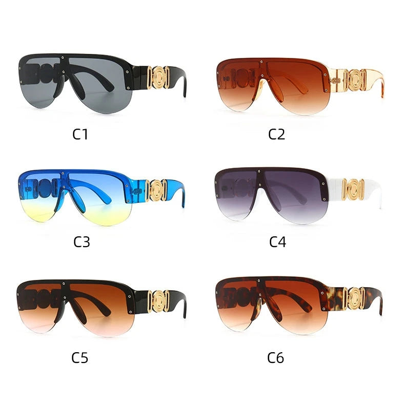 Superhot Eyewear 49300 Oversized One-Piece Sunglasses UV400 Luxury Frame for Unisex 2025 Styling