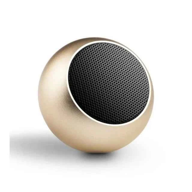 Popular Wireless BT Speaker M3 Super Mini Multi Function Outdoor Sports Portable Round Small Steel Cannon Speakers Gold My Store
