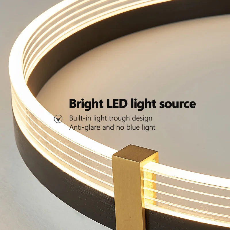 Nordic LED Ring Light Chandelier | Adjustable Color Temperature 3-Layer Tidesmit